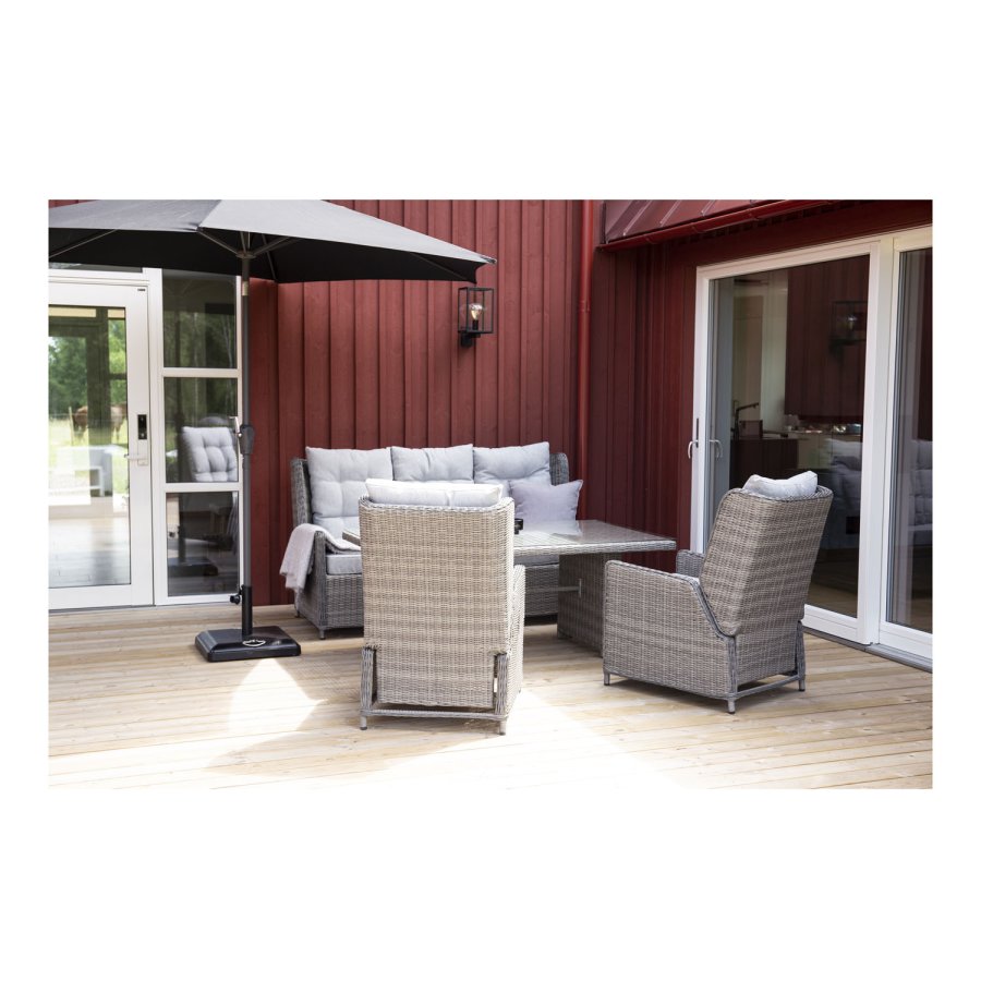 VENTURE DESIGN Leeds parasol 3m - gr aluminium og polyester 