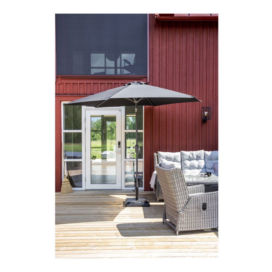 VENTURE DESIGN Leeds parasol 3m - gr aluminium og polyester 