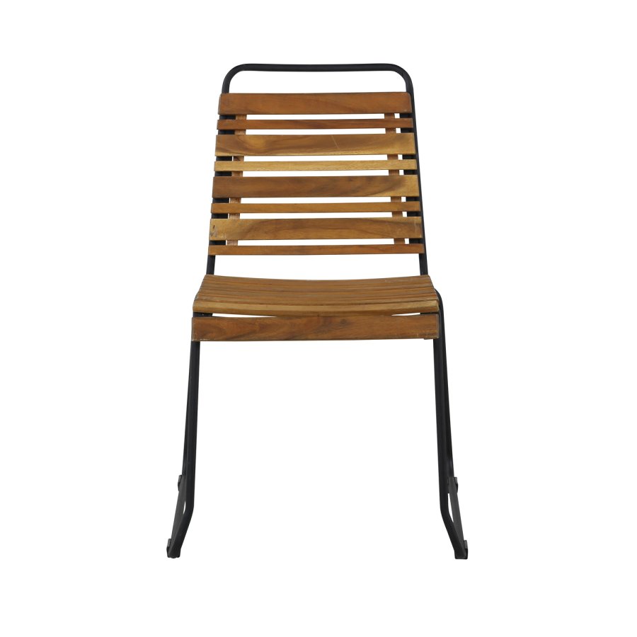 VENTURE DESIGN Bois havestol - natur akacietr og sort stl