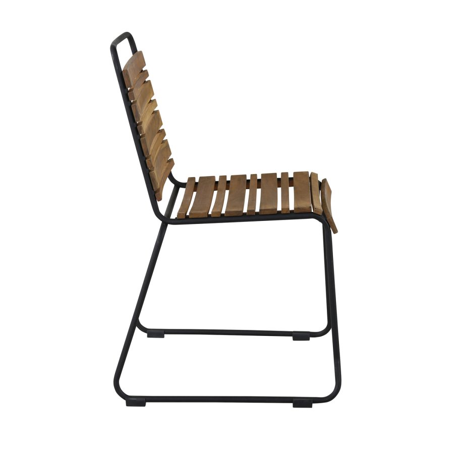 VENTURE DESIGN Bois havestol - natur akacietr og sort stl