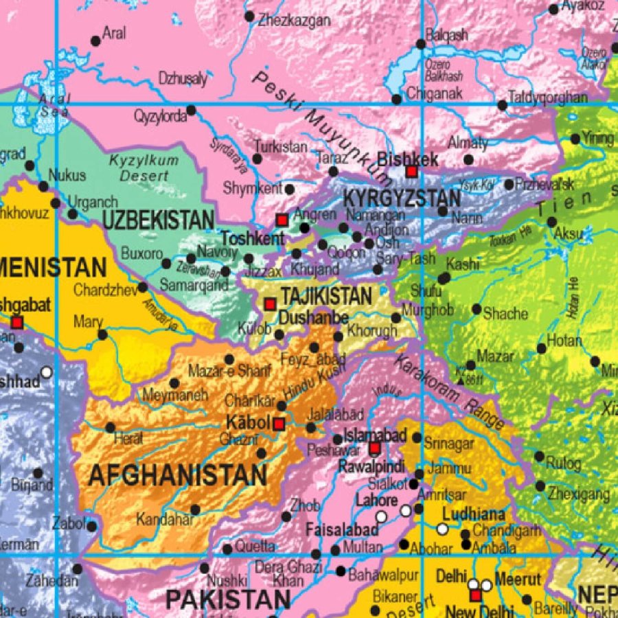 ARTGEIST Orbis Terrarum verdenskort billede - multifarvet print p kork, 2 strrelser