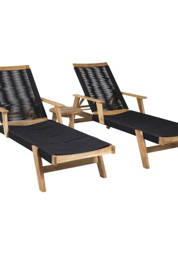 VENTURE DESIGN Little John udendrs liggestol - natur akacietr og sort reb 