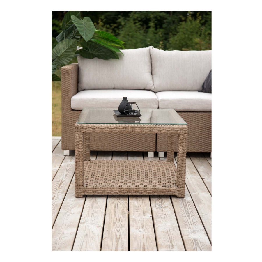 VENTURE DESIGN Vamos modul sofa havest 3+2+1 m. hynder - sand, natur rattan og aluminium 