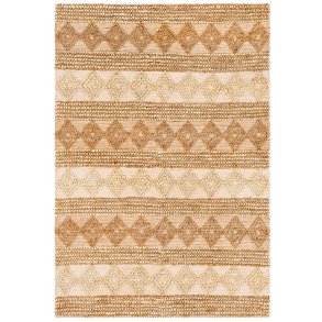 TEPPI 00025A gulvtppe m. mnster, rektangulr - beige jute (160x240)