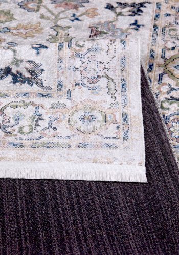 TEPPI 1137 Hall gulvtppe m. mnster, rektangulr - multifarvet fljl stof (80x400)