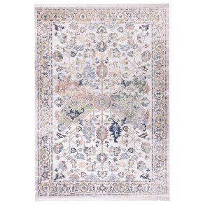 TEPPI 1137 gulvtppe m. mnster, rektangulr - multifarvet fljl stof (160x230)