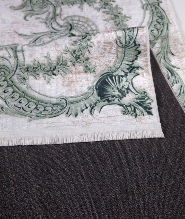 TEPPI 1037 gulvtppe m. mnster, rektangulr - multifarvet fljl stof (120x180)