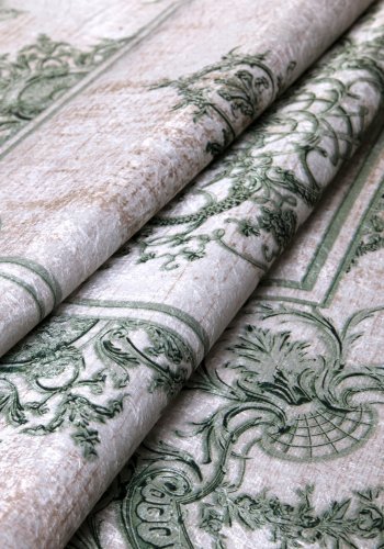 TEPPI 1037 gulvtppe m. mnster, rektangulr - multifarvet fljl stof (120x180)