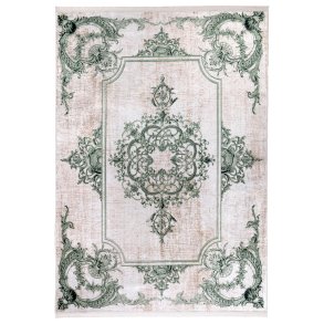 TEPPI 1037 gulvtppe m. mnster, rektangulr - multifarvet fljl stof (120x180)