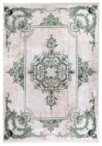 TEPPI 1037 gulvtppe m. mnster, rektangulr - multifarvet fljl stof (120x180)