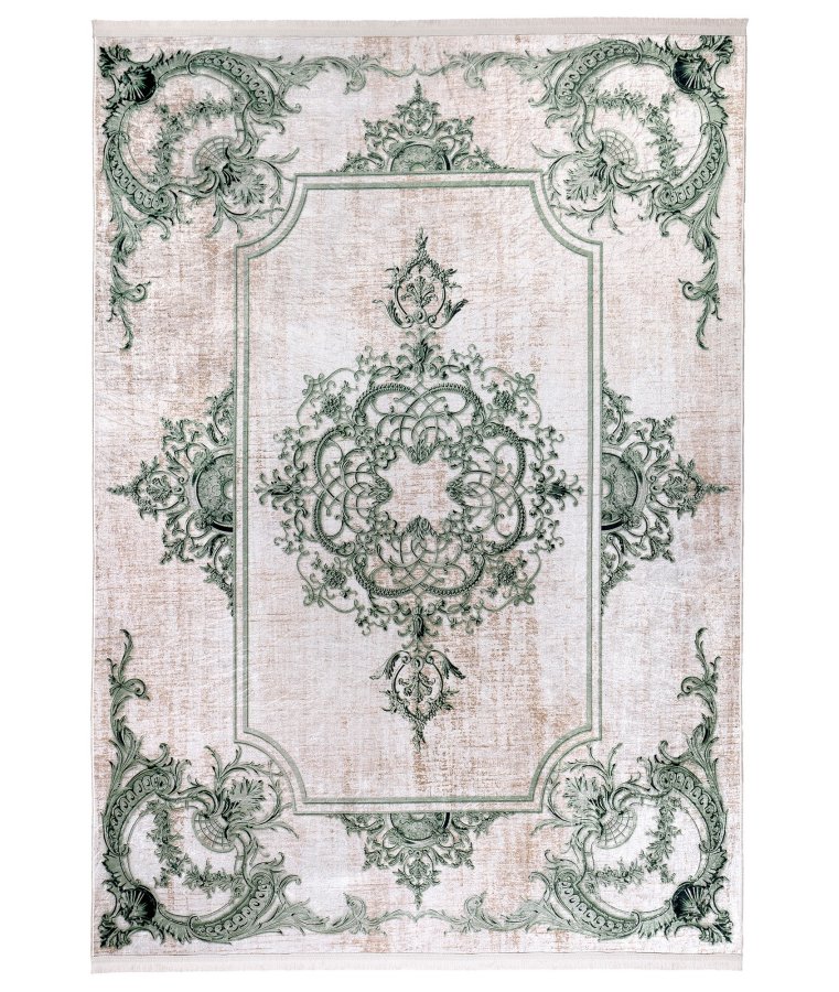 TEPPI 1037 gulvtppe m. mnster, rektangulr - multifarvet fljl stof (120x180)