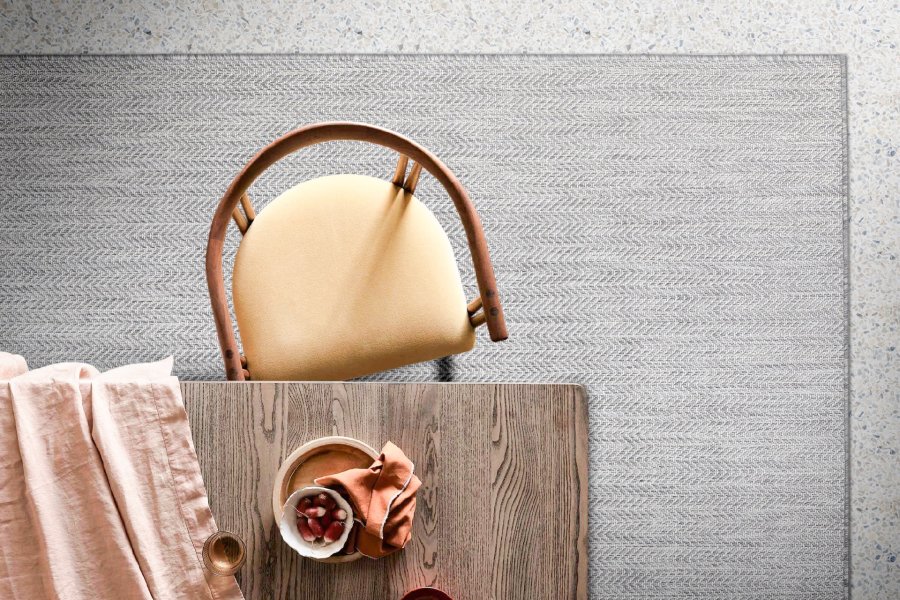 TEPPI 20522A gulvtppe, rektangulr - gr-hvid sisal (160x230)