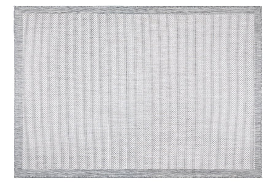 NORDVÄRK 23745A Fresco udendrs gulvtppe, rektangulr - antracit og hvid sisal (160x230)