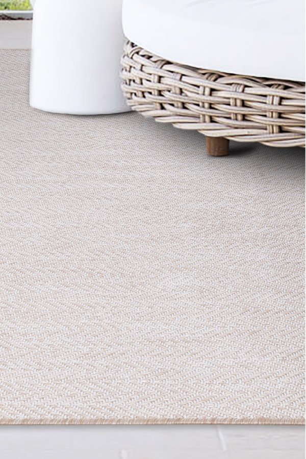 NORDVÄRK Fresco 20522A udendrs gulvtppe, rektangulr - ecru polypropylen (80x150)