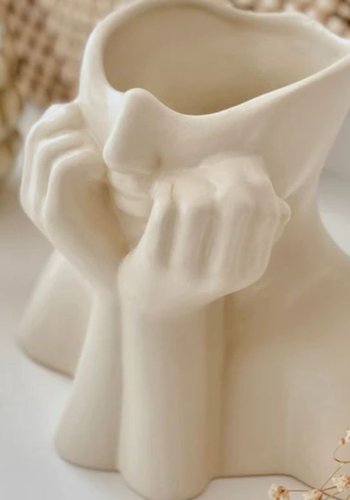 NORDVÄRK Iskandinav Layd vase - creme keramik