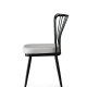 NORDVÄRK spisebordsstol - fljl og sort metal (st med 4)