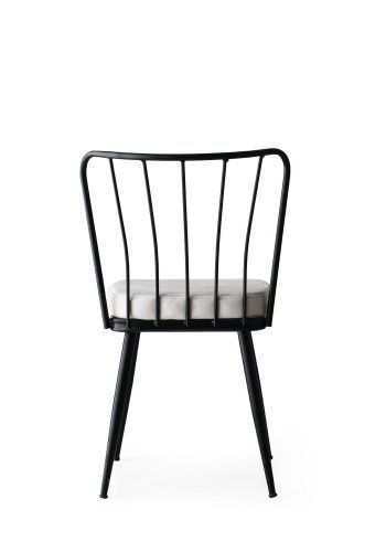 NORDVÄRK spisebordsstol - fljl og sort metal (st med 4)