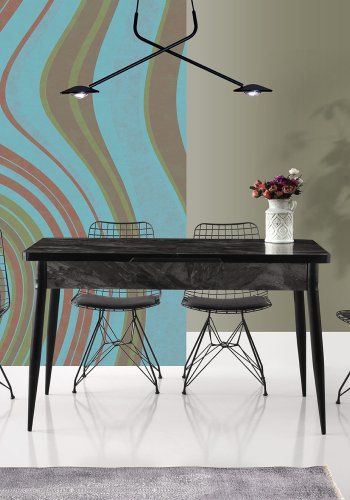 NORDVÄRK Tivoli spisebordsstol - sort lder og sort metal (st med 2)