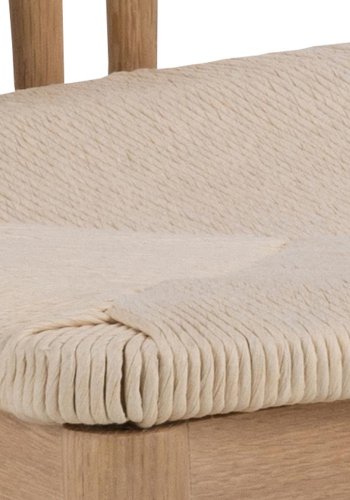 ACT NORDIC York spisebordsstol, m. armln - flettet papir reb og hvidolieret eg