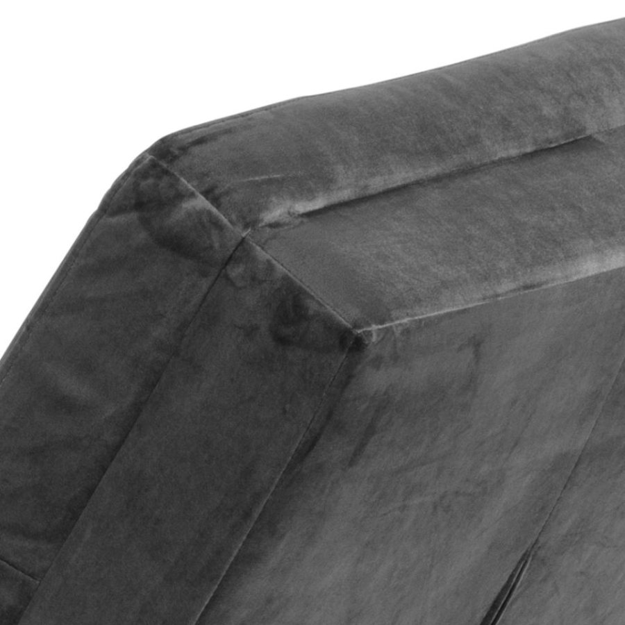 ACT NORDIC Slinky chaiselong - mrkegr stof og sort stl (60x170)