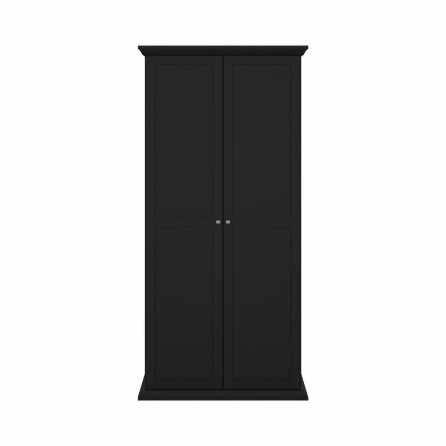 TVILUM North Garderobeskab, Mat Sort, 95,7 x 63,1 x 200 cm