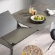 KAVE HOME Axis spisebord, m. butterflybordplade - Volcano Ash porceln/antracitgr stl (140(200)