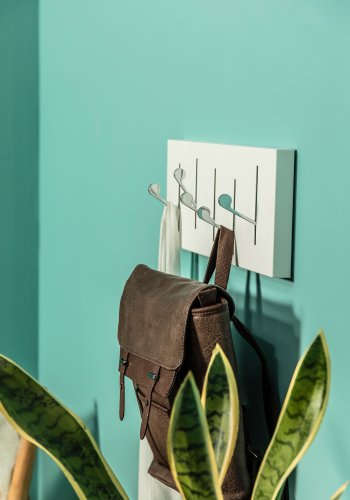 KAVE HOME Anais knagerkke - hvid/slv metal 