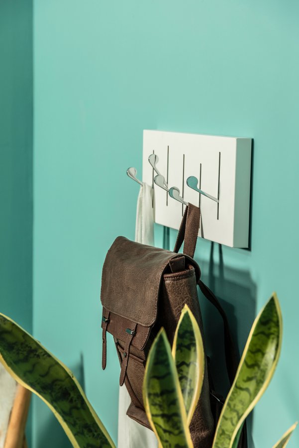 KAVE HOME Anais knagerkke - hvid/slv metal 