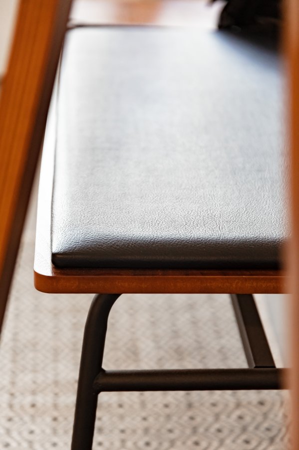 KAVE HOME Arabella bnk - brun/sort valnddefinér/syntetisk lder og metal, rektangulr (100x40)