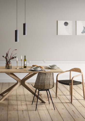 KAVE HOME rund Maude loftlampe - gr metal 