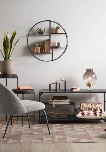 KAVE HOME rund Across vghylde - sort metal (55)