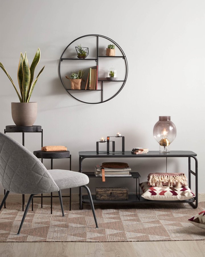 KAVE HOME rund Across vghylde - sort metal (55)