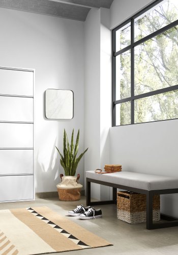 KAVE HOME Ode skoskab, m. 5 lger - hvid stl (50x168,5)