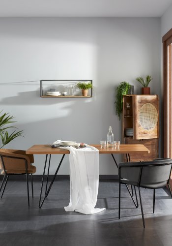 KAVE HOME Edwina vghylde - natur/sort mangotr/metal 