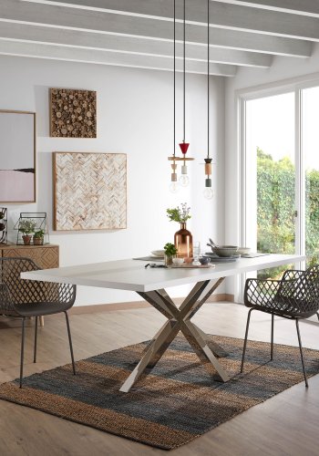 KAVE HOME Quinn spisebordsstol m. armln - grafit gr plast og metal