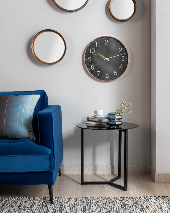 KAVE HOME Marae sidebord - sort glas og stl (50)