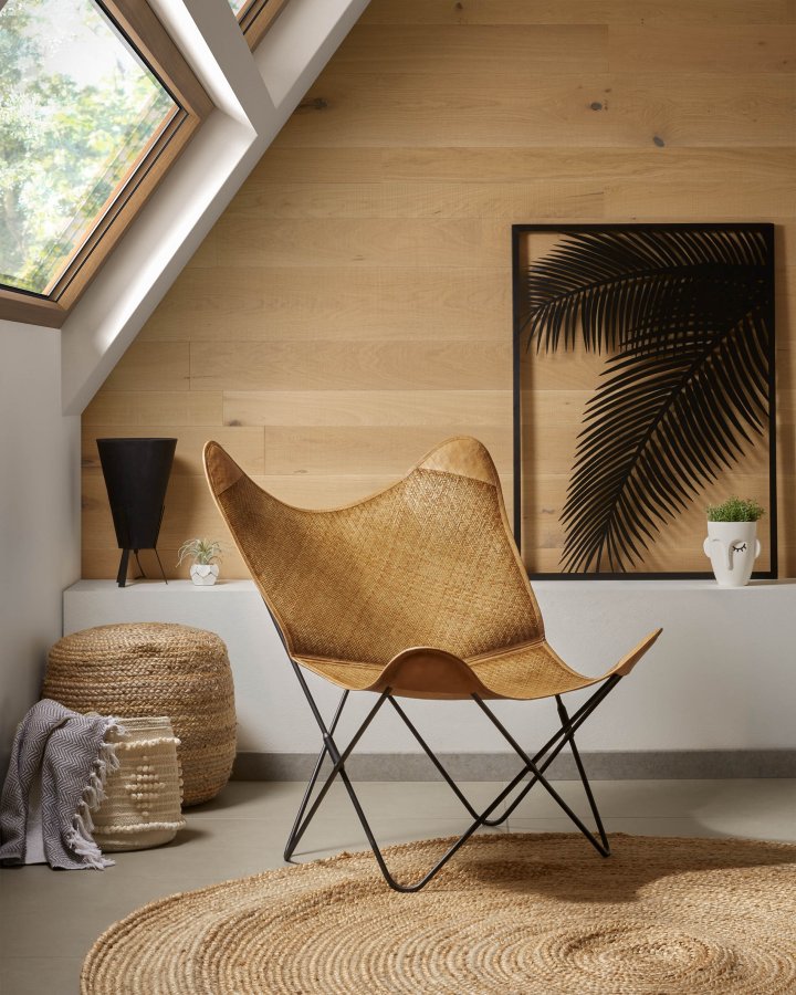 KAVE HOME Dip puf - natur jute, rund (50) 