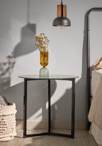 KAVE HOME Marae sidebord - sort glas og stl (50)