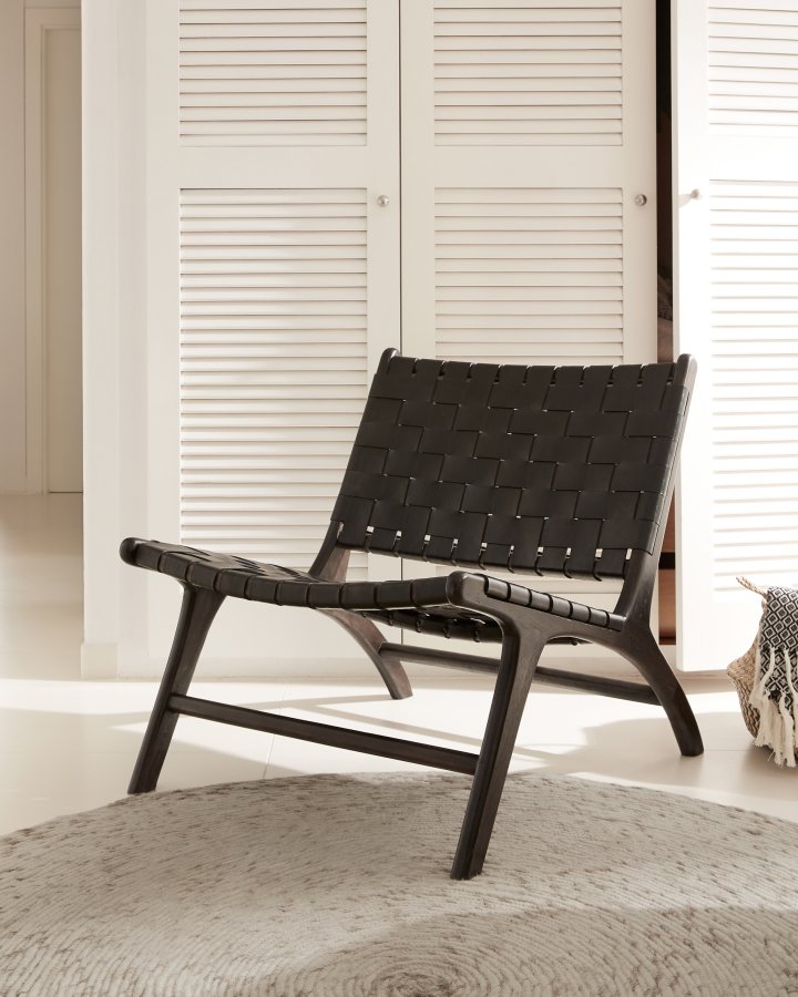 KAVE HOME Takashi gulvtppe, rund - gr uld (150)