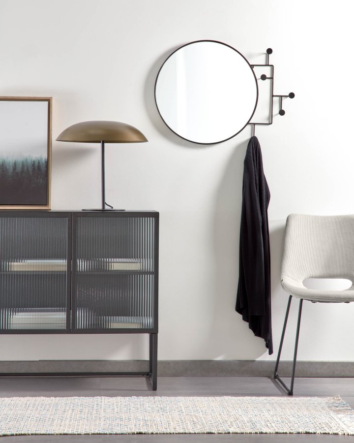 KAVE HOME Carlisa bordlampe, rund - guld metal (33)