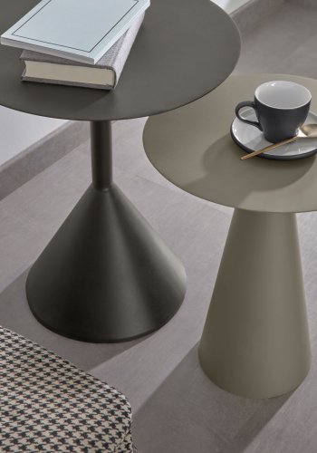 KAVE HOME Shirel sidebord, rund - grn-gr jern (40)