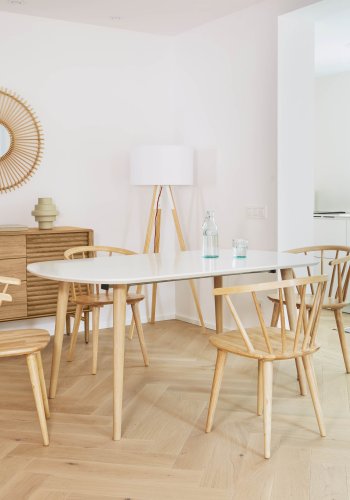 KAVE HOME Krise spisebordsstol, m. armln - natur gummitr 