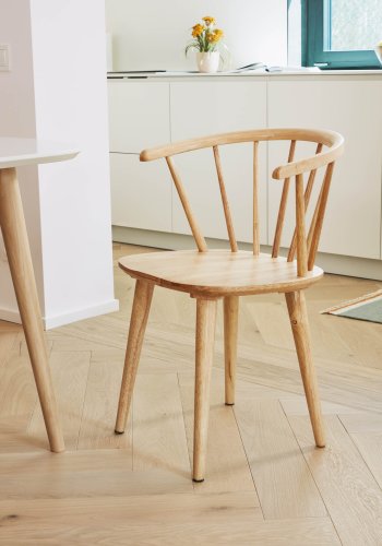 KAVE HOME Krise spisebordsstol, m. armln - natur gummitr 