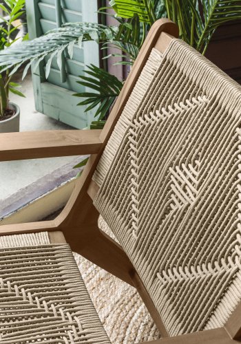 KAVE HOME Geralda loungestol - mrk akacietr 