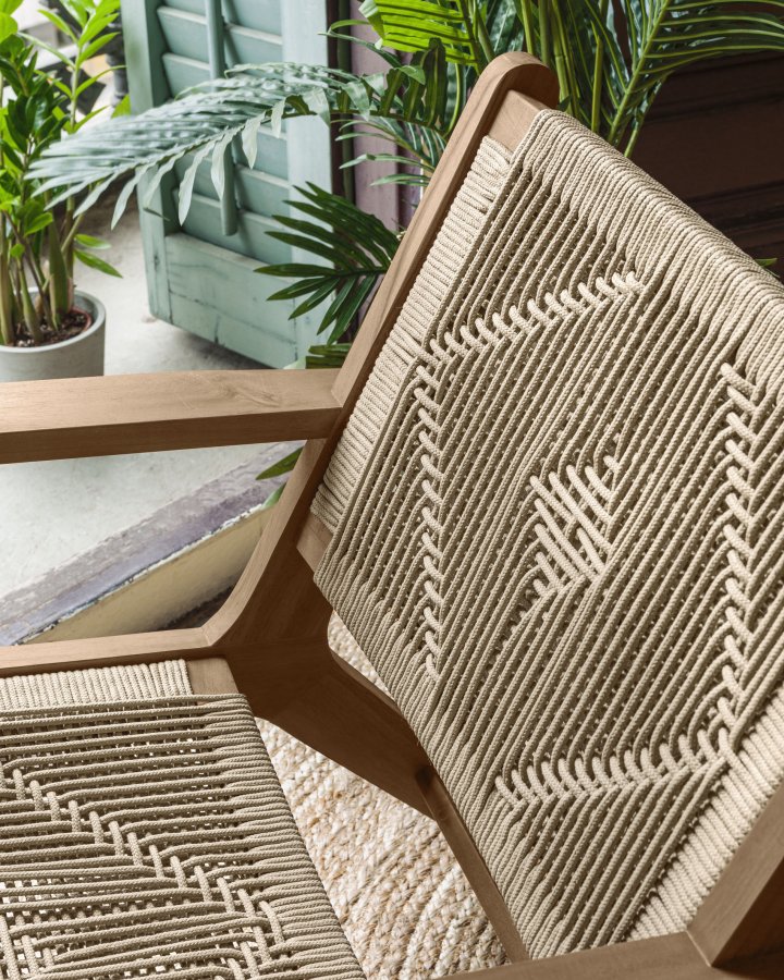 KAVE HOME Geralda loungestol - mrk akacietr 