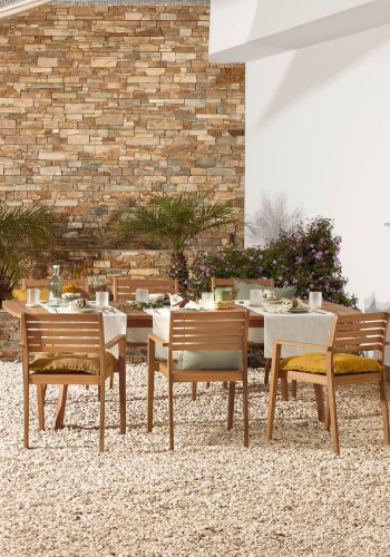 KAVE HOME Hanzel havestol, m. armln - natur akacietr