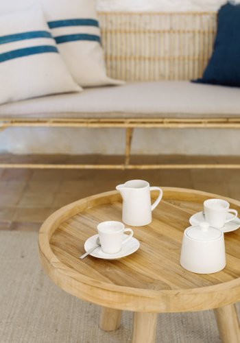 KAVE HOME Glenda sofabord, rund - natur genanvendt teaktr (55)