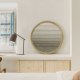 KAVE HOME Alum vgspejl, rund - spejlglas og natur mindi tr (80)