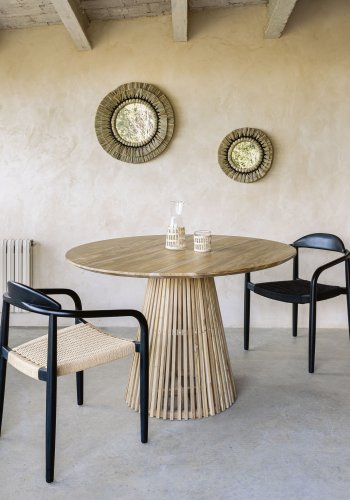 KAVE HOME Irune spisebord - natur teaktr, rund (120) 