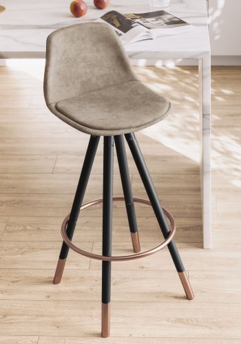 KAVE HOME Brun Slad barstol hjde 75 cm